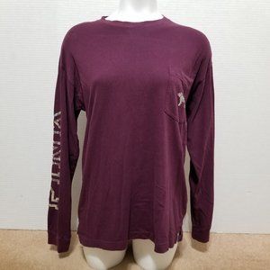 Victoria's Secret PINK top Medium Campus long sleeve sequin bling dog logo